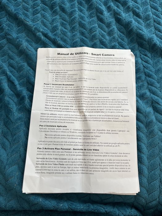 Sistem/Cameră video pentru copiat în nasture 4K UHD cu Autofocus