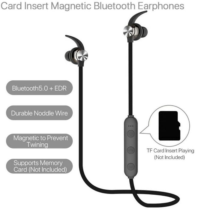 Casti wireless, Bluetooth 5, Micro USB, magnetice, 10m transmisie Noi!