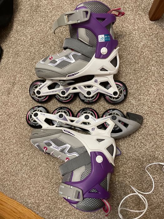 Детски ролери сиво и лилаво