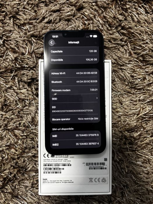 Iphone 13 negru 128Gb