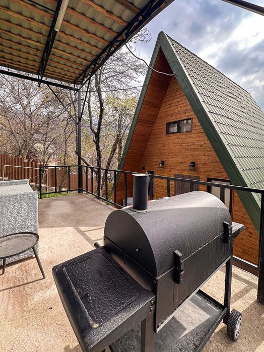 Глэмпинг в горах / Домик Афрейм / Баня