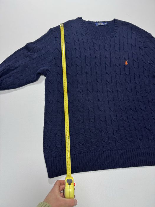 Pulover tricotat Polo ralph lauren premium quality bleumarin & orange