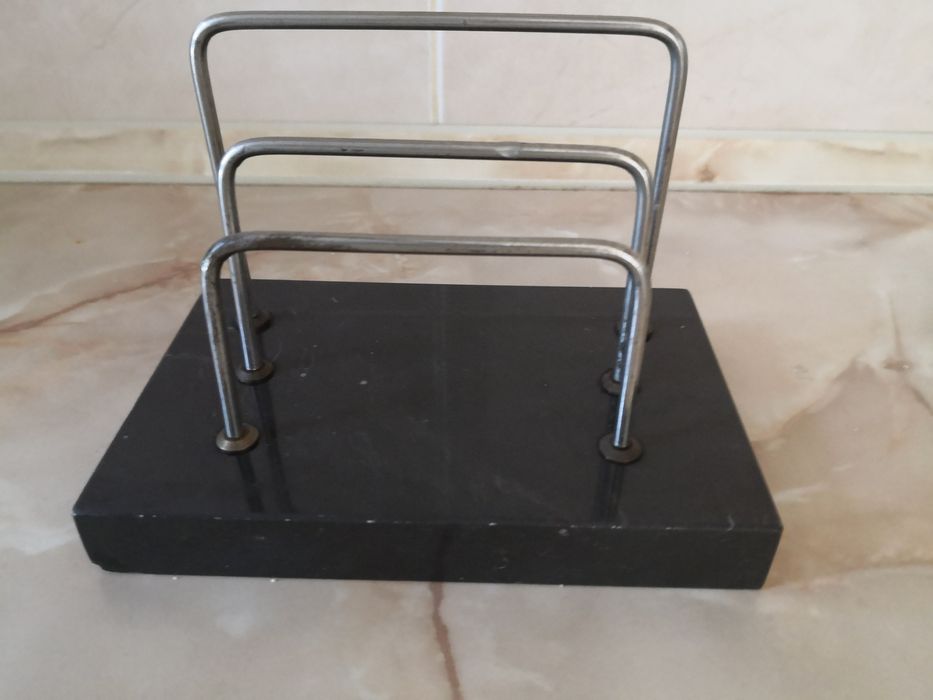 Продавам, Уникален, Органайзер/Поставка/ за Бележки от Черен Мрамор с