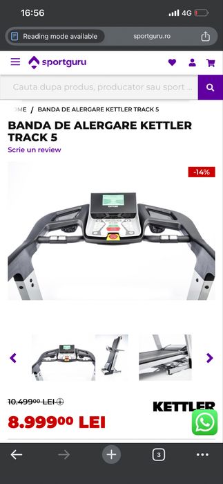 Banda de alergat Kettler Track