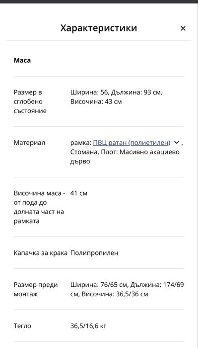 Мебели за веранда