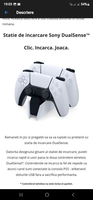 Incarcator Dual Sense PS5 Original