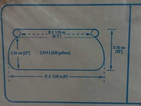 Басейн Интекс 8"х30",  2.44m Х 76 см