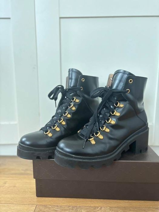 Боти / ботуши Gucci Combat Boots Sylvie Black 39 оригинални