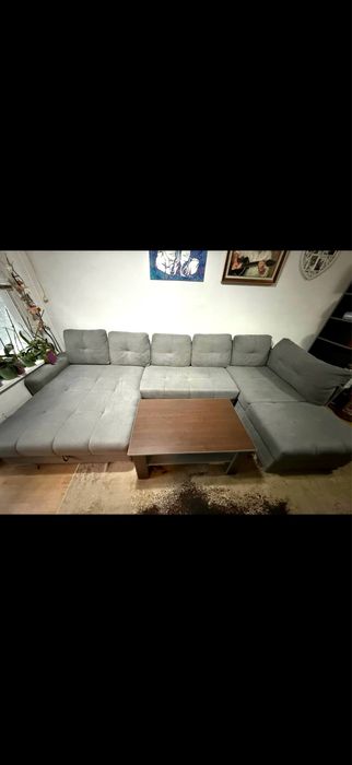 П образен диван с опция сън