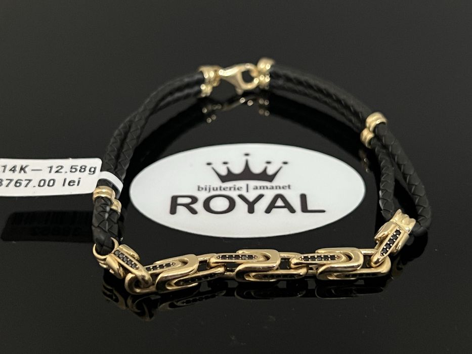 Bijuteria Royal CB : Bratara cu snur aur 14k 12,58gr