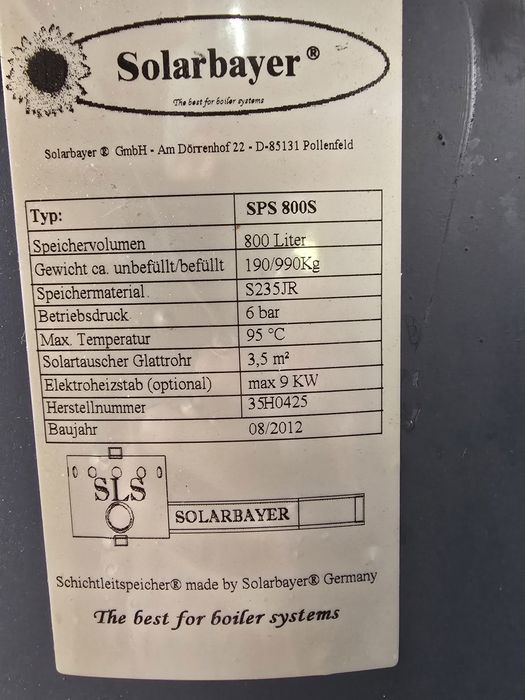 Pufere 800l cu izolație