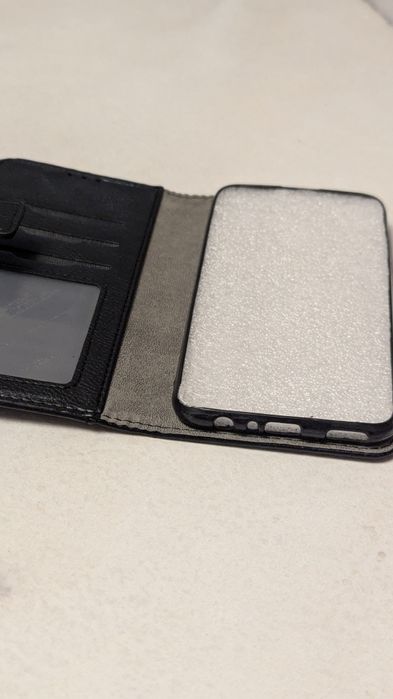 Husă premium piele Trounce Flipper, wallet case neagră Redmi 5