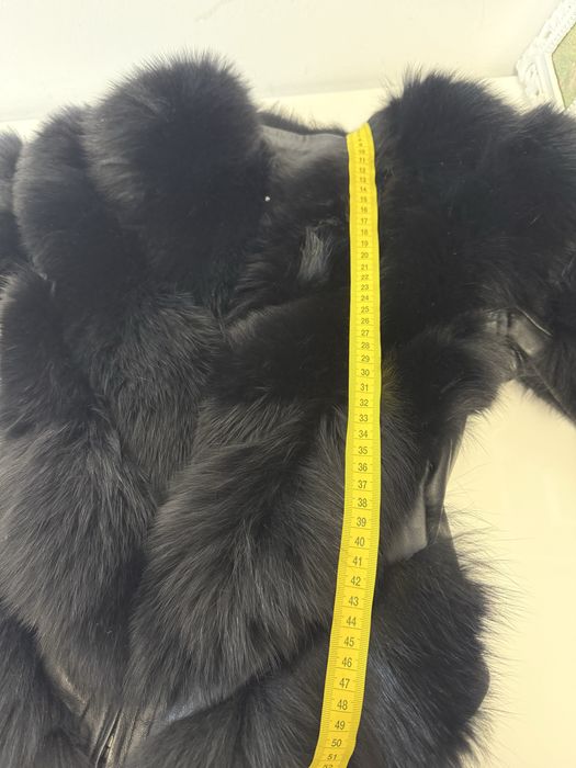 blana naturala de vulpe in V 2 in 1