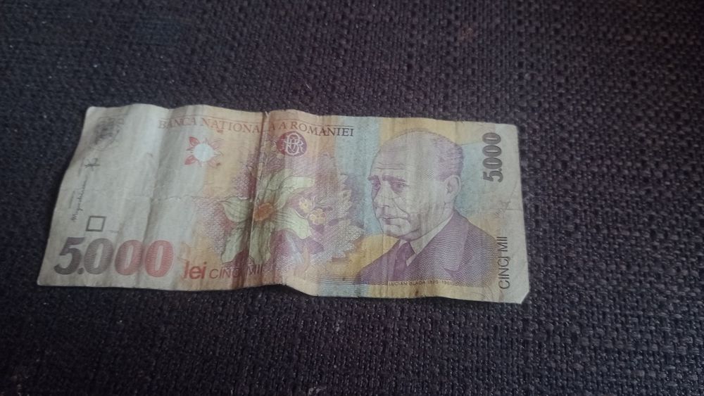 Vând bancnotă de cinci mii lei vechi