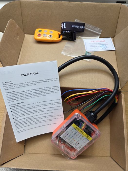 HZBOY M4 Sistem de telecomandă wireless cu 4 canale 12V 24V DC pentru pompă hidraulică, Lift