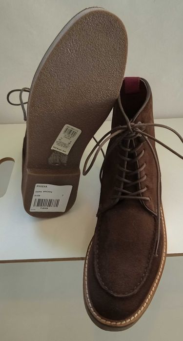Ghete lace up 41 moc toe premium R. Island NOI piele naturala moale
