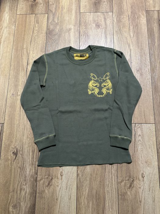 Corteiz Tiger Waffle Long-Sleeve 'Green'