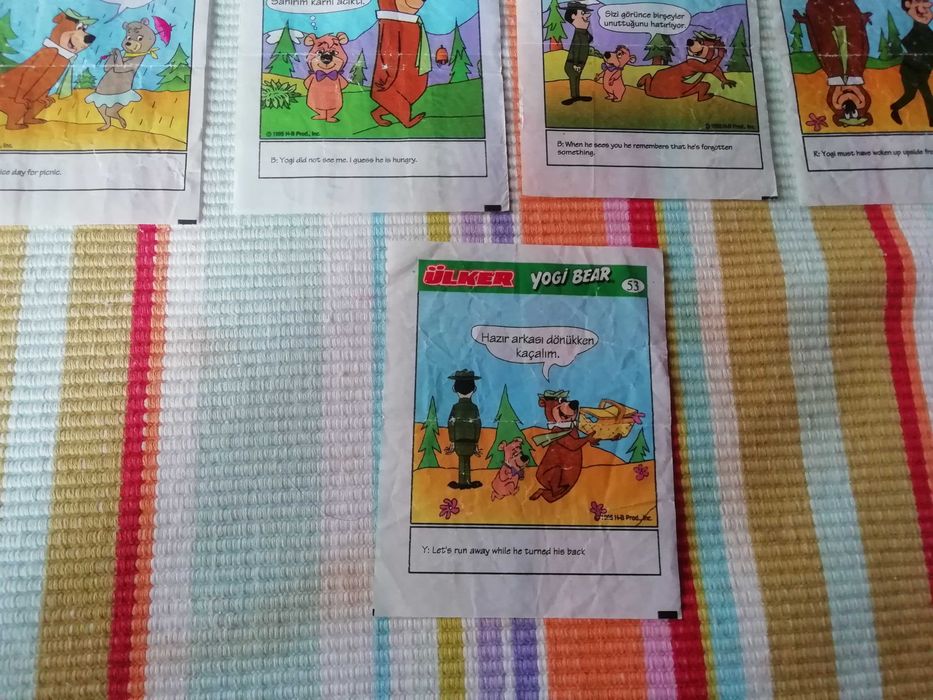Картинки от дъвки Yogi bear - 13 бр.