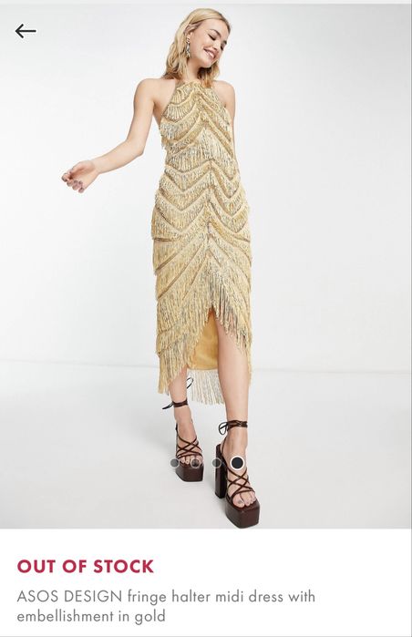 Rochie / rochii  bijuterie Asos paiete perle franjuri