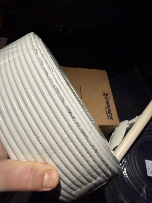 Cablu coaxial antena TV RG6 100m sigilat (ignifug)