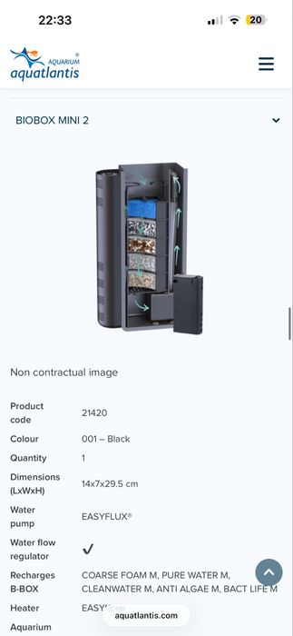 Acvariu aquatlantis nano cubic 40L full