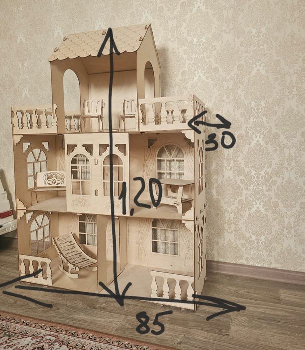 Домик для кукол деревянный