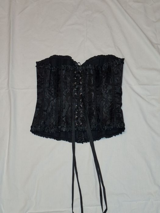 Corset negru stil gotic marime L