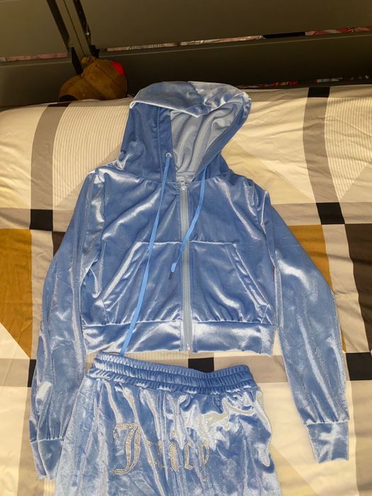 Trening din catifea dama S albastru