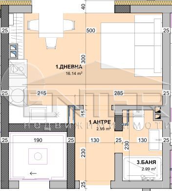 1-стаен в Варна-Виница площ 31 цена 55000