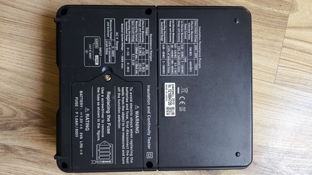 Аналогов тестер за измерване на изолационно съпротивление  Hioki 3490