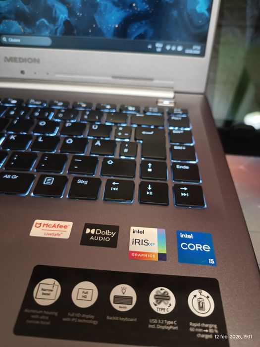 Ultrabook Medion S15449 – I5 - generația 11, 32DDR4 , 2TB ssd NVme m.2