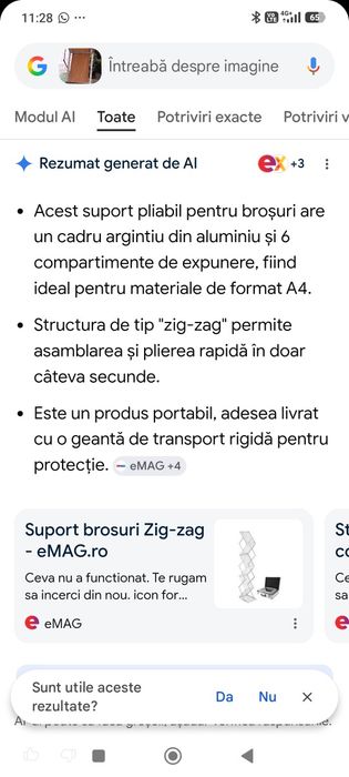 Suport publicitar.,zig-zag. Schimb.