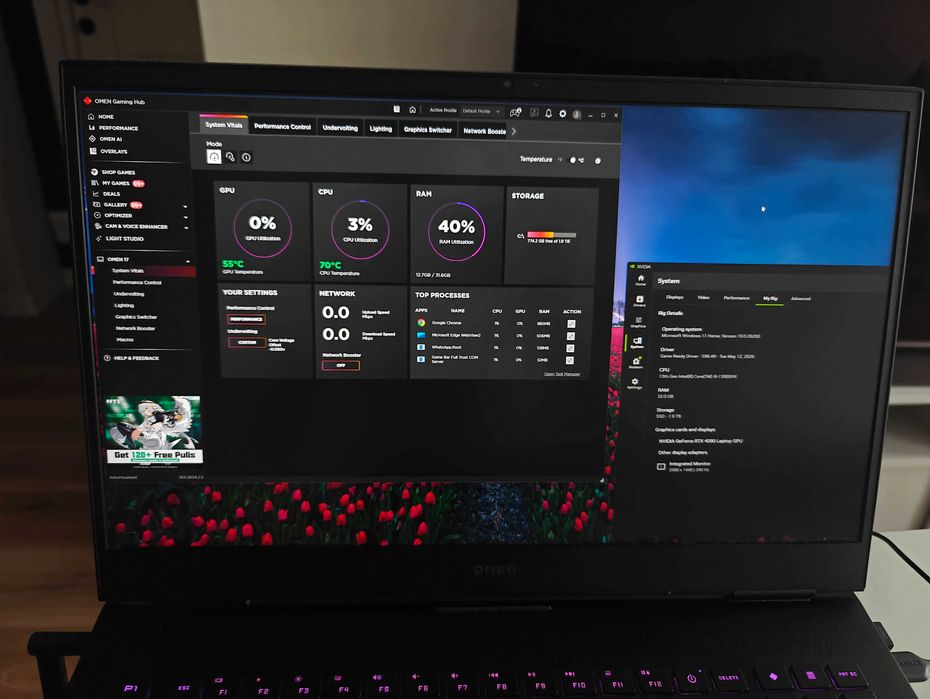 Laptop HP omen 17 rtx4090