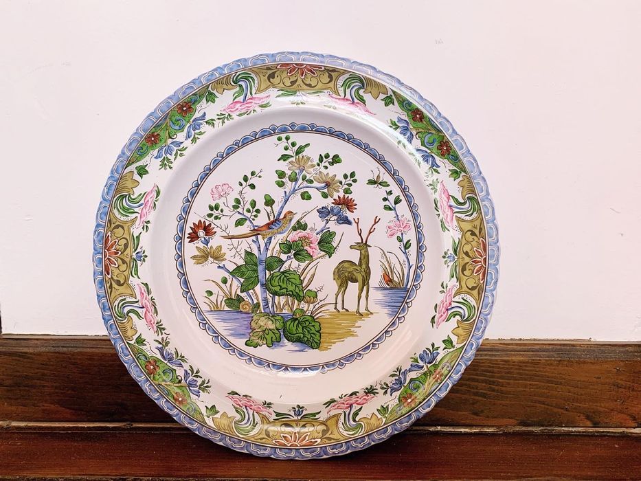 Винтидж чиния за стена, Западна Германия от Karlsruche 1975