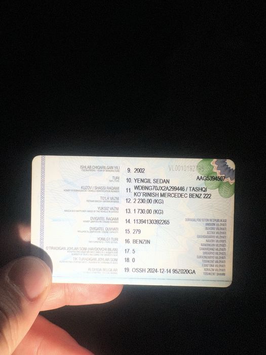 Mercedes W220 W222 long 2002 yil qayta jixozi bilan