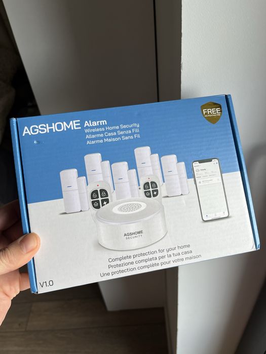 Sistem alarma wifi pentru casa smart cu aplicatie telefon si 5 senzori