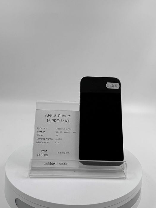 Apple iPhone 16 Pro Max 256 GB 91% bat Garantie 24 luni CashBox
