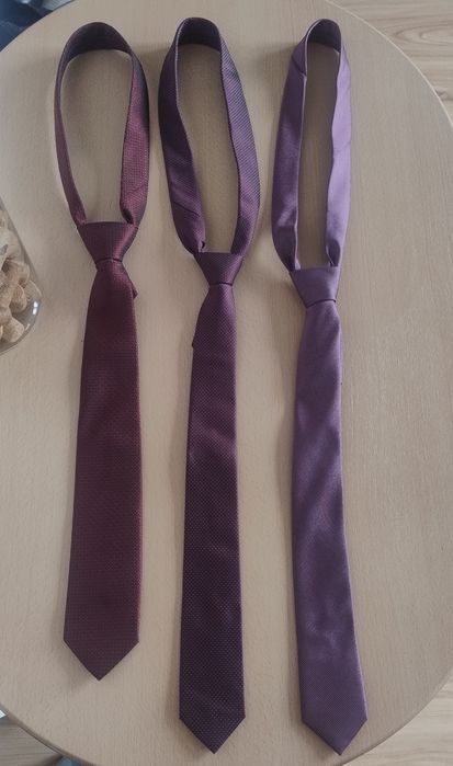 6 cravate nuanțe de albastru și violet cu model