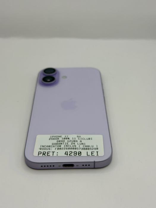 Iphone 17 256GB 100% Garantie Rate BuyBack - iphonezone.ro