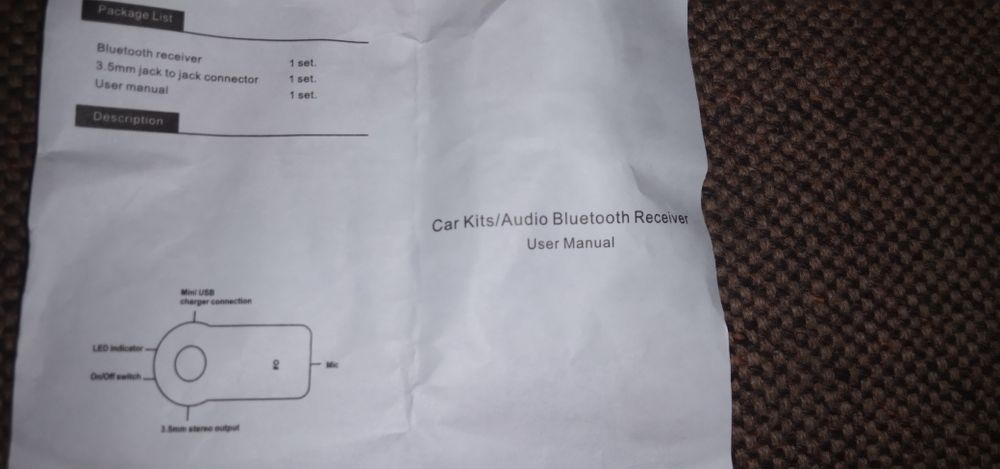 Блютуз адаптер.для передачи звука