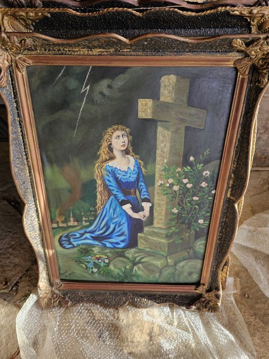 Tablouri pictura manuala pe pânză cu ramă din lemn