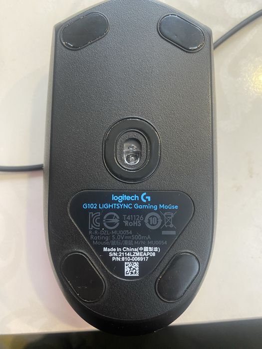 Мышка logitech g102 черного цвета