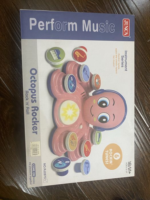 Развивающая интерактивная игрушка музыкальный осьминог