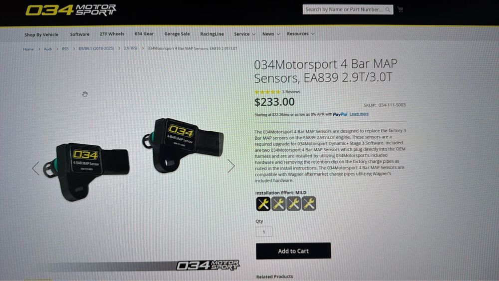 Vând senzori MAP 034Motorsport 4 Bar