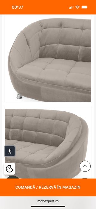 Canapea si 2 fotolii rotative Chicago Mobexpert
