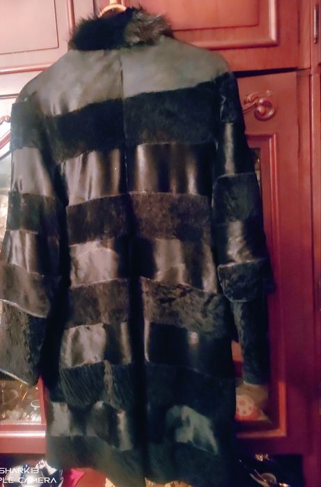 Кожаный пиджак женский нат.мех,нет кожа р-52