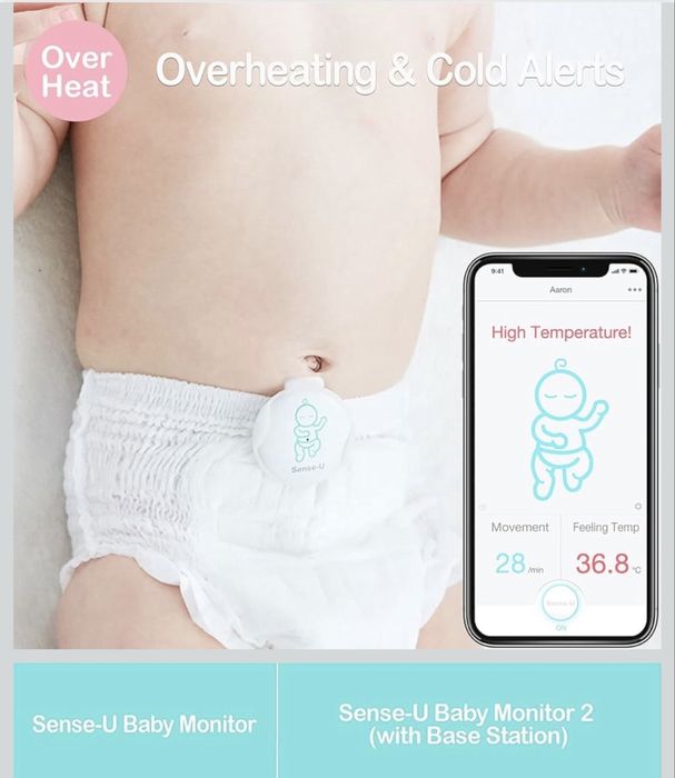 Монитор за дишане, движенията и температурата на бебе