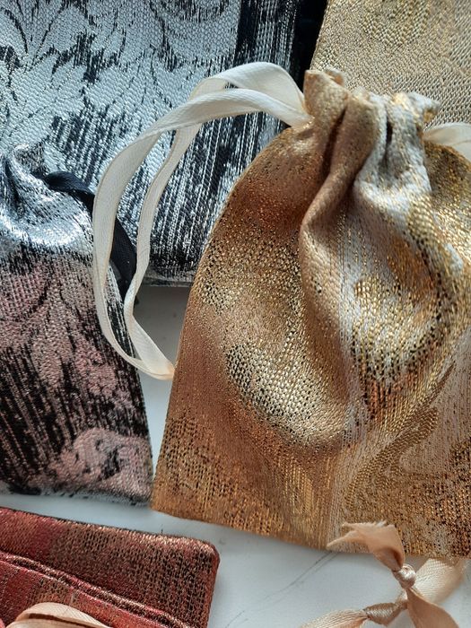 Мешочек парча. Для мелких подарков 10*12