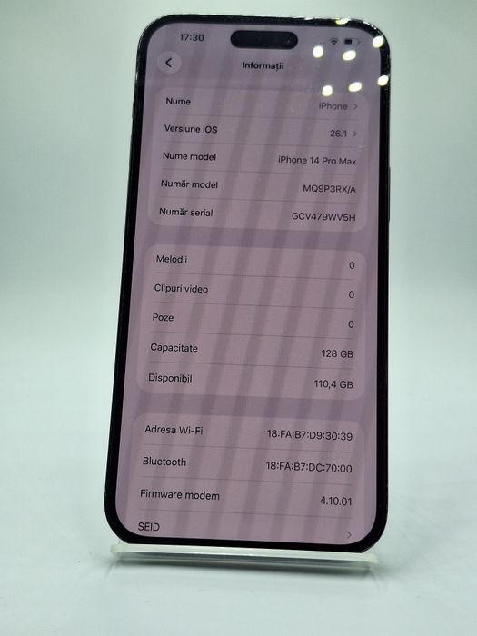 Iphone 14 Pro Max 128 Gb 84% baterie Factura/Garantie #53166