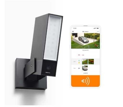 Cameră de supraveghere exterior Netatmo cu sirenă 105dB și iluminare integrată